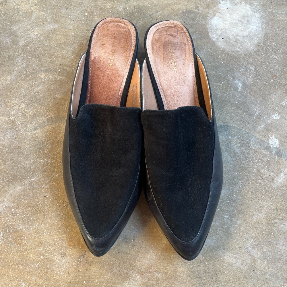 HALOGEN DUAL FABRIC: LEATHER & SUEDE MULE